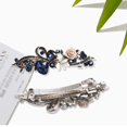 thumbnail image 4 of Kicosy Barrettes for Women Hair Barrettes for Women 3 Pack Vintage Shining Rhinestone Hair Barrettes Metal Flower Butterfly French Clip Faux Crystal Hair clip Spring Hair BarretteBlack and Navy Blue, 4 of 7