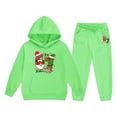 thumbnail image 3 of YAYUBA 67 Girls 2 Piece Outfits Tracksuit Christmas Graphic Drop Shoulder Hoodie Sweatshirt and Sweatpants Joggers Set with Pockets, 3 of 3
