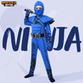 thumbnail image 2 of Disfraz infantil Spooktacular Creations Ninja para Halloween, azul y negro, 2 of 7