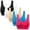 5 Pack Black+white+nude+blue+rose, variant on SIMIYA 5 Pack Women's Plus Size Sports Bras,Padded Medium Support Comfortable Bra,Yoga Sleep Sports Bras for Workout Fitness