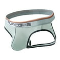 thumbnail image 1 of HKEJIAOI Mens Underwear Low Rise Breathable Jockstrap Translucent Comfortable Underpants, Green XL, 1 of 2