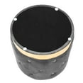 thumbnail image 4 of Homebeez Round Velvet Ottoman Footrest Stool Gray, 4 of 6