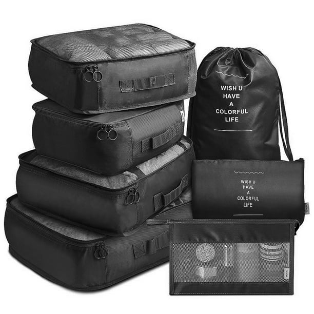 Rangement Valise Lot De 10, Organisateur De Valise Et Bagage Organisateur  De Sac, Packing Cubes Voyage