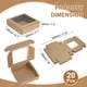 thumbnail image 2 of 20 Piezas de Cajas de Jabón de Kraft, Cajas Mini de Kraft de 4.1 x 4.1 x 1.2 Pulgadas con Ventana Transparente para Empaque de Golosinas de Fiesta (Marrón), 2 of 7
