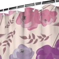 thumbnail image 3 of Pioneer Flower Floral Print Pattern Shower Curtain 84"x72" ,Bathroom Decorative Shower Curtains Set with 12 Hooks,Modern Waterproof Washable Shower Curtain, 3 of 6