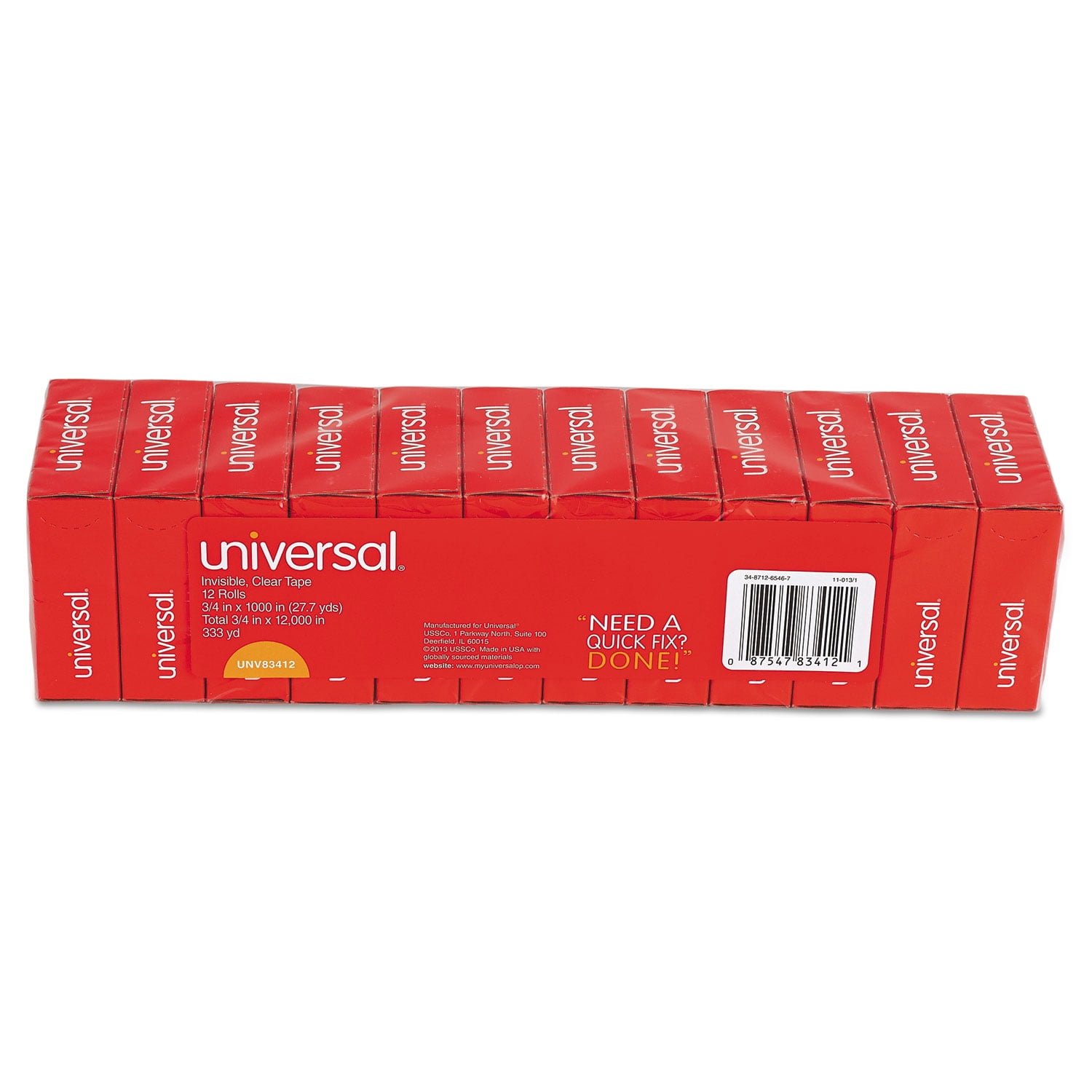 MyOfficeInnovations Invisible Tape Value Pk 1' Core 3/4'x1000' 12/PK Clear 3254433