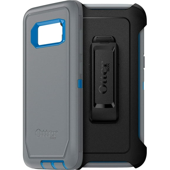 OtterBox Defender Series Screenless Edition Case for Samsung Galaxy S8 Only - Holster Clip Included - Non-Retail Packaging - Marathoner Cowabunga Blue/Gunmetal Grey