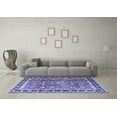 thumbnail image 3 of Ahgly Company Machine Washable Indoor Rectangle Persian Blue Traditional Area Rugs, 6' x 9', 3 of 4