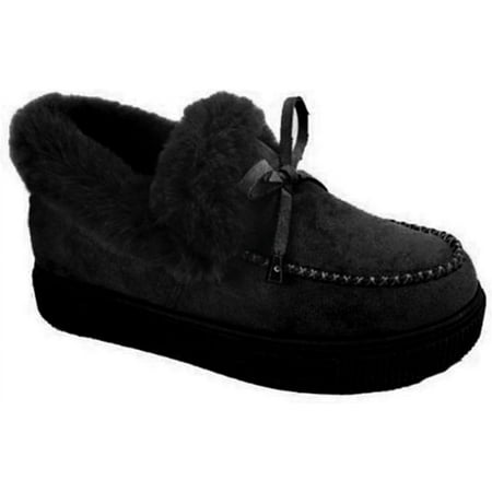 Women s Winter Flat Boots Warm Durable Shoes Fur Lining Ankle Snow Boots Loafer Flats Platform Thick Plush Shoes