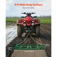 thumbnail image 5 of KFFKFF 6 ft Heavy Duty Tow Behind Drag Harrow with Adjustable Bars & 72 in Chain, Driveway Grader and Landscape Rake for ATV, UTV, Tractor, Mower, and Lawn Leveling Applications, 5 of 9