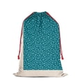thumbnail image 3 of Christmas Bags Drawstring,Teal Christmas Snowflake Pattern Large Xmas Christmas Gift Bags,Reusable for Xmas and New Year Party Favors and Supplies,27.6" X 19.7", 3 of 6