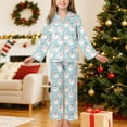 thumbnail image 2 of Gubotare Little Girl Christmas Pajamas Boys Pajamas Toddler Clothes Set Long Sleeve Sleepwear 2 Piece Kids Pjs Size 9-10 (Light Blue,9-10 Years), 2 of 9