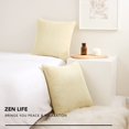 thumbnail image 3 of Deconovo Corduroy Fundas de cojines Juego de 4 – Machine Washable Home Decor for Sofa, Dormitorio | Butter Milk Beige, 12x20 Inch, 3 of 8
