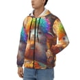 thumbnail image 3 of Vsdgher Rainbow Lamb Breakfast Mens Hoodies Zip Hoodie, Hoodies for Men, Zip-up Hooded Sweatshirt-Large, 3 of 5