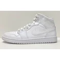 thumbnail image 1 of Ni - ke Ni - ke Air Jordan 1 Mid White Sneakers Men Size 10, 1 of 5