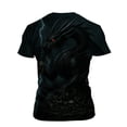 thumbnail image 2 of Blissboy Men's Chinese Dragon Graphic T-Shirt Anime Mythical Beast Tee Gothic Fantasy Creature Shirt, 2 of 7