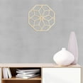 thumbnail image 4 of Mandala Wooden Wall Art, Simple Geometric Flower of Life Petals, Birch Wood Plywood Rustic Wall Art Accent for Hallway Bedroom Living Room Cafes and Offices, 11.4" X 11.4" X 0.1", by Ambesonne, 4 of 5