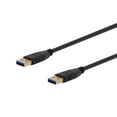 thumbnail image 2 of Monoprice USB 3.0 Type-A to Type-A Cable - 1.5 Feet - Black, For Data Transfer, Modems, Printers, Hard Drive Enclosures - Select Series, 2 of 4