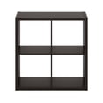thumbnail image 3 of Furinno CUBICLE Book Shelf, 4-Cube Bookself, Thick Frame Bookcase with Reversible Open Back, 14.6 x 30 x 30, for Living Room, Bedroom, Home Office, Black Dark Oak, 3 of 6
