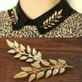 thumbnail image 2 of K-KED 1 Pair Tree Leaf Brooches Pins Jean Shirts Suits Lapel Pin Retro Bro:yq-Gold, 2 of 7