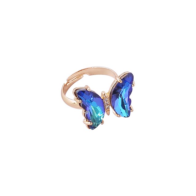 Anillo ajustable de mariposa degradado creativo de moda para mujer con apertura Wmkox8yii fajkfhkj1749