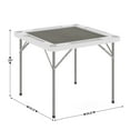 thumbnail image 5 of Flash Furniture 34.5" Square 4-Player White Folding Card Game Table with Gray Playing Surface and Cup Holders, 5 of 11