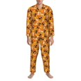 thumbnail image 3 of Naloa Skulls Men’s Pajamas Set - Long Sleeve Button Down Sleep Shirt and Pajama Bottoms Sleepwear Set-Small, 3 of 7
