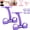 Purple, variant on 8 Tube Pedal Resistance Band with Handle – 3-in-1 Latex Foot Pedal Trainer for Back Stretch, Chest Expand, Home & Travel Gym