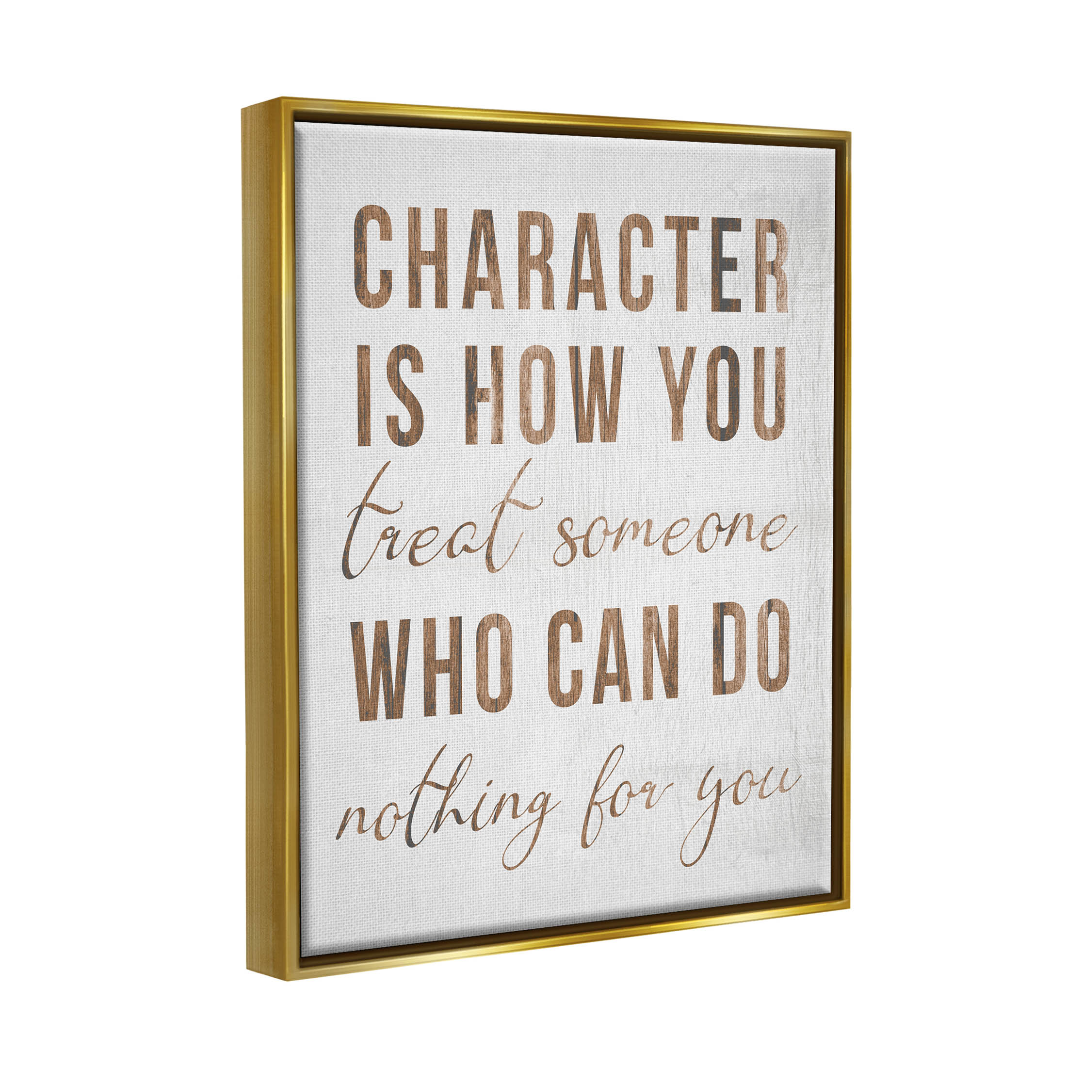 How You Treat Someone Inspirational Inspirational Graphic Art Metallic Gold Framed Art Print Wall Art