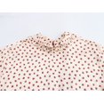 thumbnail image 5 of HH TRAF Camisa informal de otoño para mujer, con cuello redondo y estampado de fresas, con botones, escote con volantes, pulóver ahuecado, 5 of 5