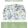 thumbnail image 2 of Floral Queen Sheets Soft Breathable Microfiber Vintage Printed Bed Sheet Set Deep Pocket Fitted Sheet Included Flower Pattern, 2 of 7