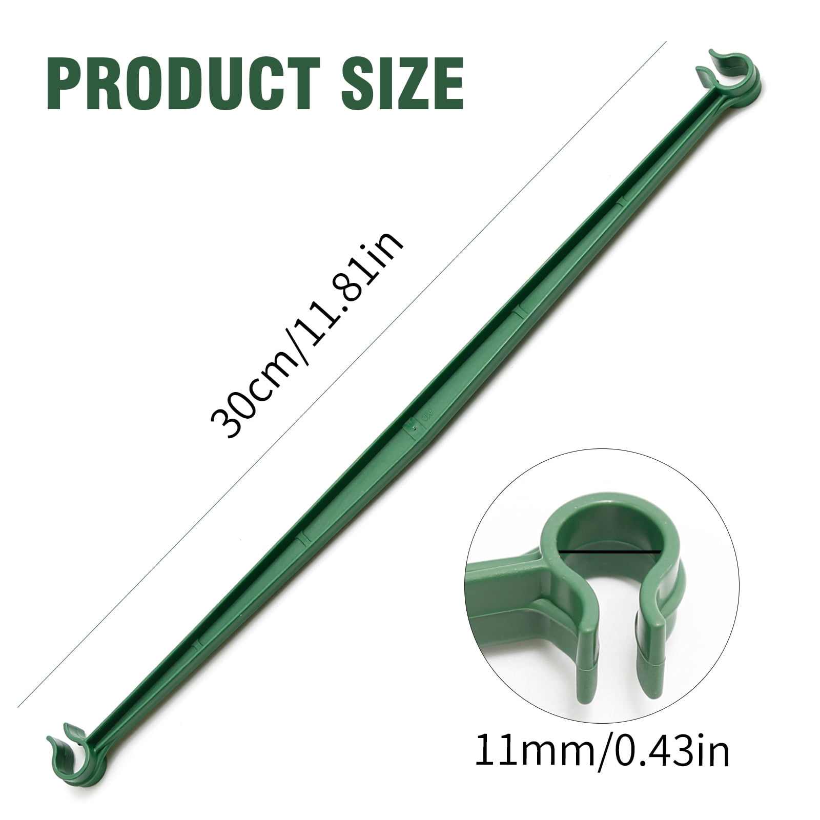 100PCS Stake Arms for Tomato Cage, 11.8 inches Expandable Trellis Connectors, Suitable for Tomatoes and Vegetables (No Stake, Bayonet Diameter: 11 mm)