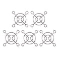 thumbnail image 1 of Paquete de 5 parrillas de ventilador para PC ventilador de refrigeración para computadora de escritorio Protector de dedos cubierta de protección para parrillas de ventilador para PC, 1 of 6