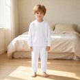 thumbnail image 6 of TOWED22 Baby Boy Fall Winter Clothes Solid Color Sweatshirt Shirt Pants Toddler Infant 2 Piece Outfit, 6 of 9