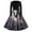 Black #010, variant on Women's Halloween Dress Witch Hat Candy Long Sleeve Hepburn Cocktail Cute Dresses V Neck 1950s Funny Classic Tea Length Dress with Belt XL