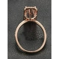 thumbnail image 2 of Limited Time Sale: 1.50 Carat Peach Pink Morganite (emerald cut Morganite) and Diamond Engagement Ring in 10k Rose Gold, 2 of 2