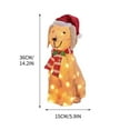 thumbnail image 2 of Lighted Outdoor Christmas Decorations, Cute Christmas Puppy with LED Lights Pre-Lit Christmas Decor for Outdoor Yard Lawn Xmas Holiday Christmas Eve Indoor Decorations, 2 of 4