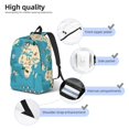 thumbnail image 4 of Honeii World Map With Animal Print Canvas College Laptop Backpack, Durable Rucksack Travel Notebook Bag School Backpack Book Bag for Men Women-Small, 4 of 7