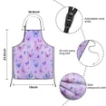 thumbnail image 3 of Purple Butterfly Pattern Kids Aprons for Girls and Boys,Adjustable Neck Strap Toddler Aprons for Kids Cooking Baking, 3 of 6