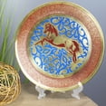 thumbnail image 2 of Natural Geo Cheval Sautant Décoratif Plaque d'Accent en Laiton, 2 of 4