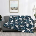 thumbnail image 2 of Yiaed Friendly Sharks Print Blanket Throw Blanket Soft Cozy Flannel Blanket for Home Bed Sofa Couch Chair-80"x60", 2 of 6