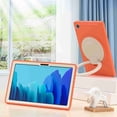 thumbnail image 5 of Dteck Kids Case for Galaxy Tab A7 10.4 2020 T500 T505 Rugged Kickstand with Pencil Holder Shockproof Heavy Duty Hybrid Three Layer Armor Silicone PC Tablet Cover, orange, 5 of 6