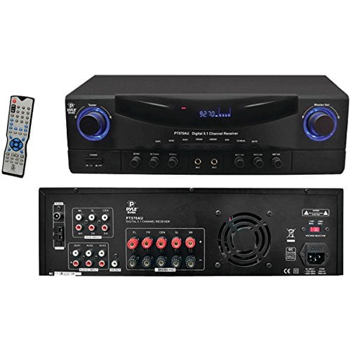 PT570AU 5.1 channel 350 Watts Build-In Radio USB SD Amplifier Receiver Amp