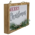 thumbnail image 2 of Northlight 12" LED Lighted 'Merry Christmas' Framed Wall Sign with Pine, 2 of 3