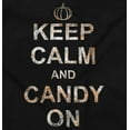thumbnail image 2 of Keep Calm and Candy On Halloween Plus Size Crewneck Graphic Tee Shirt Brisco Brands 2X, 2 of 5