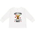 thumbnail image 3 of Inktastic Artist Just a Girl Who Loves Art Girls Long Sleeve Toddler T-Shirt, 3 of 5