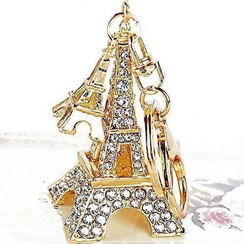 ZHAOCHENG Llavero con forma de Torre Eiffel de diamantes de imitación ¡Llavero de Torre Eiffel de cristal, lindo!