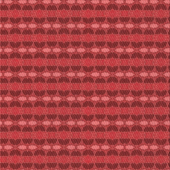 Ahgly Company Indoor Square Patterned Love Red Area Rugs, 4' Square