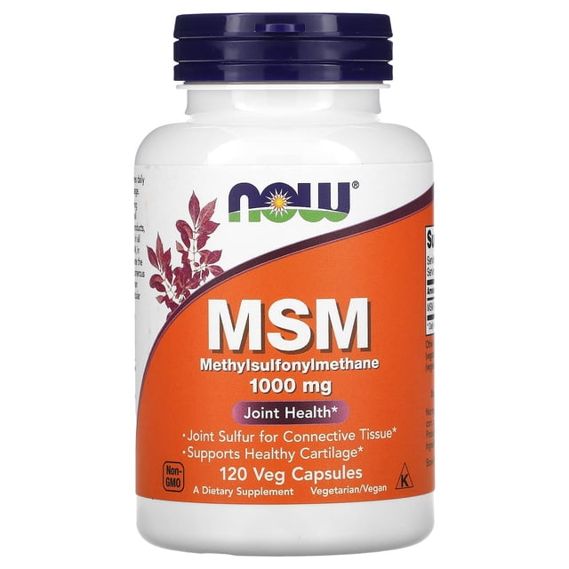 Suplemento Dietético Now Foods M.S.M 120 Cápsulas Paquete de 4
