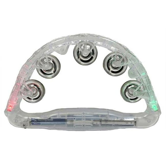 Tambourine-Light Up Moon Shaped Instrument with Cymbals